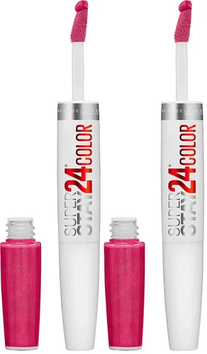 Miniatura 33 de Maybelline Super Stay 24, lápiz labial líquido de maquillaje de 2 pasos, color altamente pigmentado de larga duración con bálsamo hidratante, Merlot