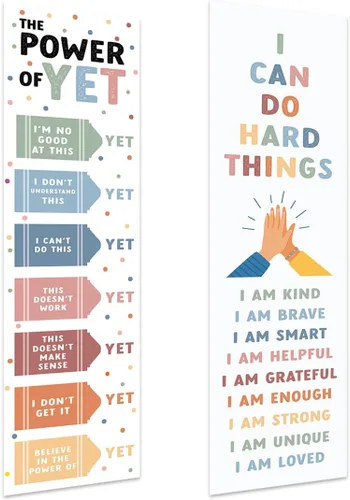Miniatura 18 de Andaz Press Cartel grande de 13 x 48 pulgadas para aula con texto en inglés «Kindness Growth Mindset» para profesores, tablón de anuncios, Carteles