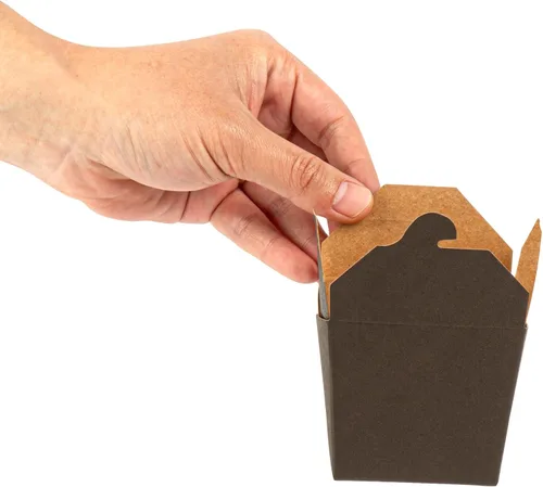 Miniatura 9 de Restaurantware Cajas chinas para llevar, paquete de 25 cajas de 8 onzas, resistentes a la grasa, contenedores de comida para llevar, desechables