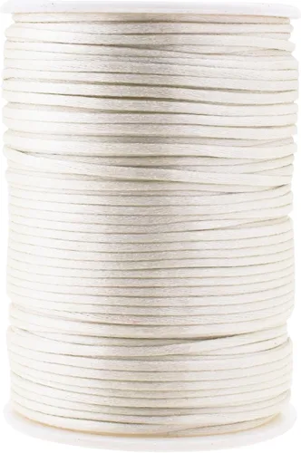 Miniatura 40 de Mandala Crafts Cordón de Satén de Nailon 2mm Cordón Rattail Champagne - 100 Yardas Cordón de Nailon Chino para Nudos Cordón de Seda Cola de Rata