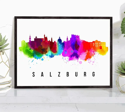 Miniatura 47 de Póster de Kazan Skyline Russia, pintura de paisaje urbano de Kazán, póster de Rusia, impresión de paisaje urbano de Kazán y monumentos, arte