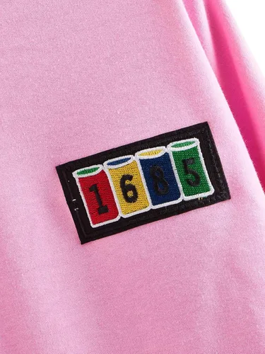 Miniatura 3 de SweatyRocks Sudadera corta de manga larga con estampado de letras para mujer