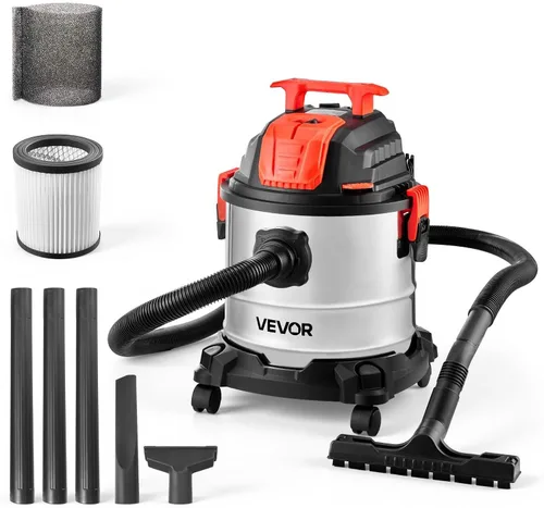 Miniatura 17 de VEVOR Aspiradora de 5 galones para uso comercial, aspiradora húmeda y seca de 6 Peak HP - Potente succión con función sopladora y accesorios 2 en 1