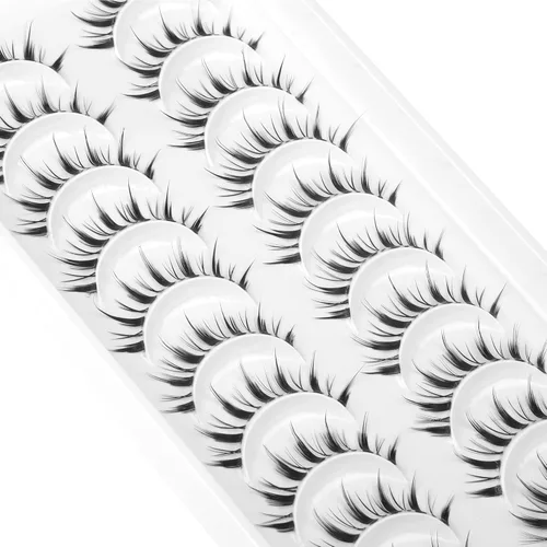 Miniatura 7 de Geeneiya - Pestañas postizas de aspecto natural que parecen racimos individuales, pestañas finas postizas de visón, 10 pares de pestañas postizas