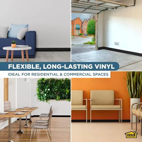 Miniatura 6 de Vinilo cobertor autoadhesivo de pared M D BUILDING PRODUCTS de base satinada 4" x 20', 93146