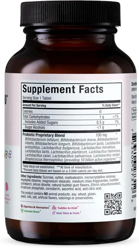Miniatura 2 de Maxi Health Active Pro-10 Kids Probiotic Chewables - 15 cepas para la salud digestiva e inmunológica - Mezcla de 10 mil millones de probióticos
