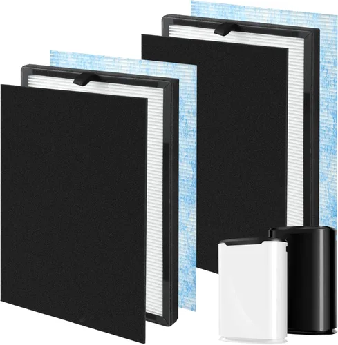 Miniatura 8 de Juego de 2 filtros de repuesto de carbono HEPA de 8L compatibles con purificador de aire Okaysou Airmax 8L, 2 piezas de prefiltro de carbono+2