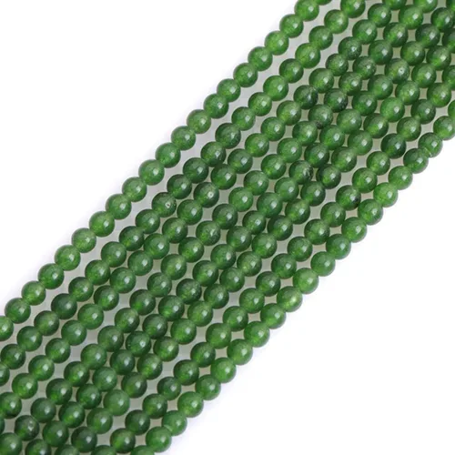 Miniatura 110 de JOE FOREMAN Cuentas redondas de piedra natural de jade de Taiwán verde de 0.315 in para fabricación de joyas, cuentas de 15 pulgadas, piedras Jade