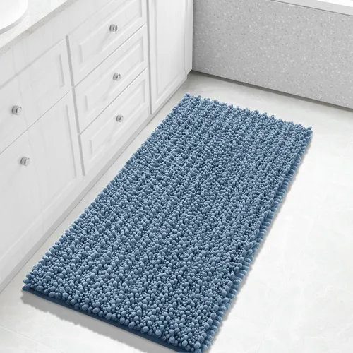 Miniatura 62 de Yimobra Alfombras de Baño Antideslizantes Lavables - Alfombra de Baño de Chenilla Ultra Suave Absorbente, Alfombra Peluda de Secado Rápido para Negro