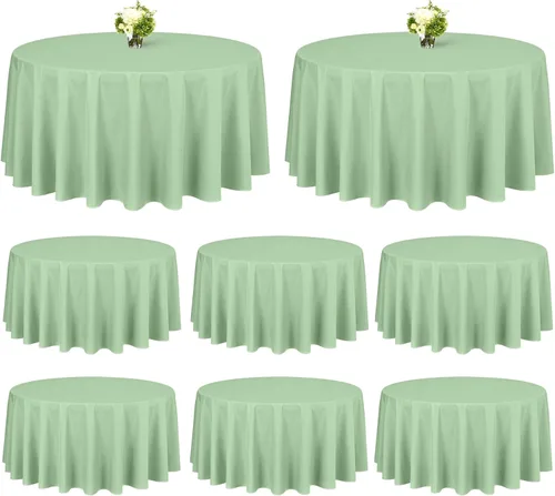 Miniatura 103 de Showgeous Paquete de 4 manteles rectangulares de poliéster de 60 x 102 pulgadas, resistentes a las arrugas, lavables, para bodas, mesas de comedor