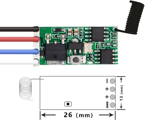 Miniatura 3 de Módulo de velocidad inalámbrico regulable y ajustable de 3.6 V, 6 V, 12 V, 24 V, CC, controlador de velocidad del motor de 5 A, interruptor de luz