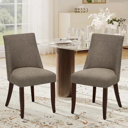 Miniatura 20 de COLAMY Juego de 2 sillas tapizadas para comedor, sillas de cocina modernas de mediados de siglo con respaldo, sillas laterales de comedor