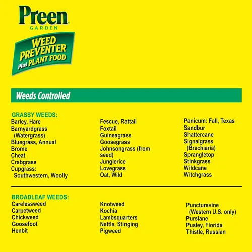 Miniatura 8 de Preen Garden Weed Preventer Plus Plant Food 31.3 lb. Bolsa - Fertilizante granular multiusos con control de malezas preemergente para jardines
