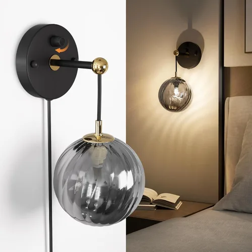 Miniatura 11 de N12-3 Aplique de pared de ratán bohemio de dos luces, accesorios de tocador para espejo, pantalla tejida en cruz y lámpara de pared cableada