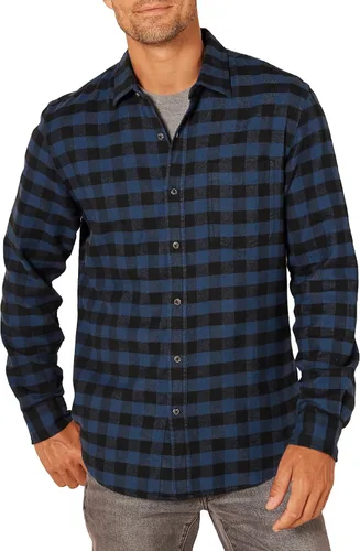 Tienda Essentials Camisa de franela a cuadros de manga larga para hombre (colores de edición limitada)