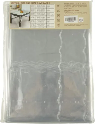Miniatura 8 de Mantel protector de plástico transparente para mesa redonda, mantel de vinilo para cocina y mesa del hogar, 54 x 54 pulgadas