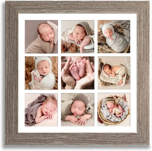Miniatura 20 de YK artwood Impresiones en lienzo personalizadas con tus fotos, marco personalizado de 8 x 8 pulgadas, marco moderno de madera negra con tu foto