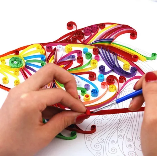 Miniatura 9 de Konsait Paquete de 20 accesorios de papel para plumas, suministros de relleno para adultos, manualidades de dibujo de bricolaje