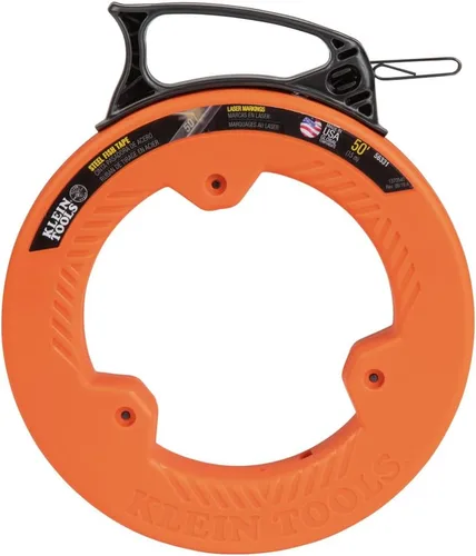 Miniatura 7 de Klein Tools 56331 - Cinta pasacable, extractor de alambre de acero con doble punta de bucle, carcasa y mango optimizados, 1/8 pulgada x 50 pies