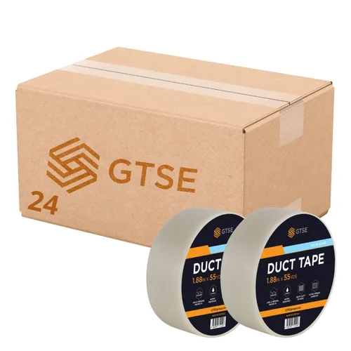 Miniatura 49 de Cinta adhesiva ancha GTSE, negra, 3 pulgadas x 55 yardas (164 pies), cinta de reparación resistente e impermeable para uso en interiores