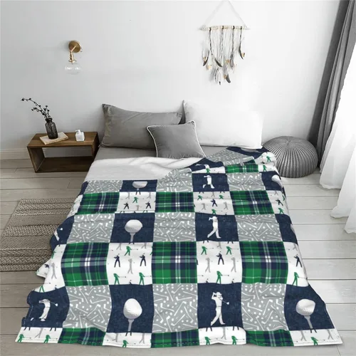Miniatura 6 de Manta de golf de forro polar suave, ultra cálida, manta de franela de felpa para cama, viajes, sofá, oficina, hogar, regalos ligeros para mujeres