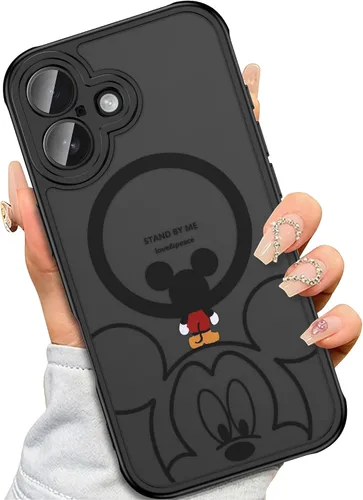Miniatura 15 de Funda para iPhone 16 Pro Max [Compatible con MagSafe], diseño bonito, magnético, negro translúcido, mate, con borde de TPU suave y parte trasera