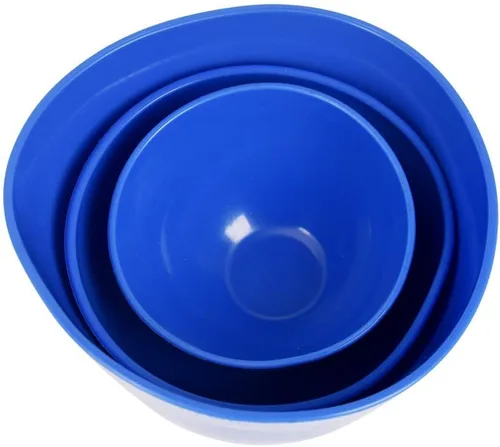 Miniatura 3 de 4 unids un juego de silicona flexible impresión de goma mixta de alginato tazón de fuente de mezcla dental cuencos azul