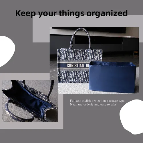 Miniatura 4 de DGAZ Organizador de bolso de seda para bolso de mano Dior Mini SML, organizador de bolsas suave y sedoso, bolso de lujo y moldeador de bolsas