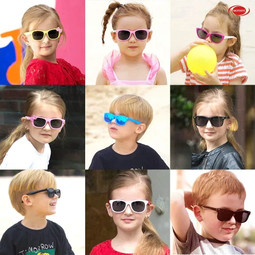 Miniatura 6 de MOTOEYE SUMMER SALE - Gafas de sol para niños polarizadas y flexibles y 100% protección UV para edades de 4 a 9 años, estilos para niñas y niños