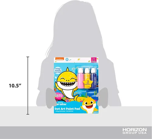 Miniatura 8 de Horizon Group USA Baby Shark Dot - Bloc de arte y marcadores, bloc de pintura de actividades encuadernadas en espiral, dabbers aptos para viajes