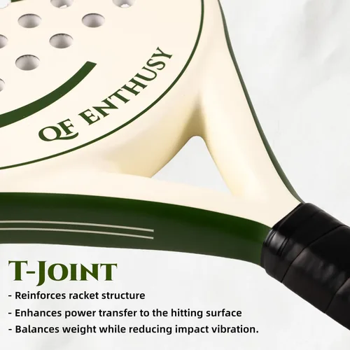 Miniatura 6 de Padel Racket, Carbon Fiber Surface Padel Racquet, Lightweight, Ideal for Training/Matches Verde
