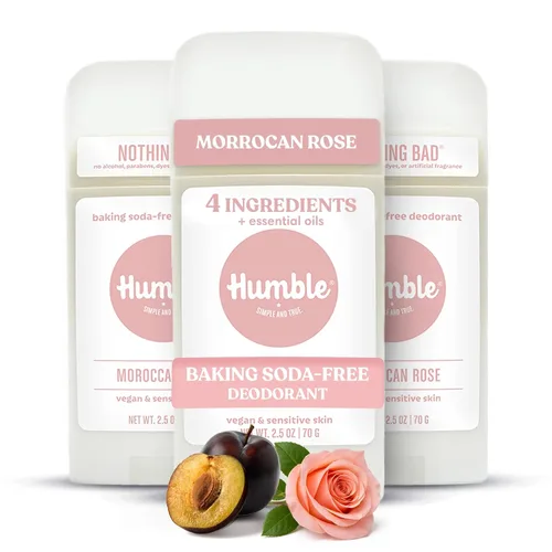 Miniatura 18 de HUMBLE BRANDS - Desodorante natural sin aluminio para mujeres y hombres, desodorante vegano sin crueldad, formulado para pieles sensibles, bergamota