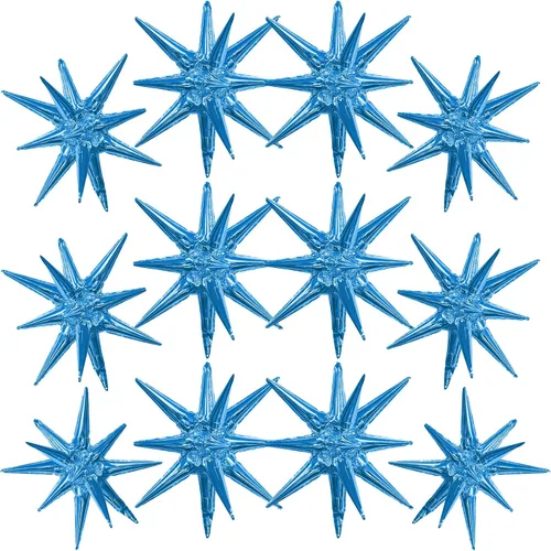 Miniatura 7 de Globos de aluminio con forma de estrella negra, 6 unidades, globo de explosión de estrella, globo de 22 pulgadas, globos grandes de Mylar