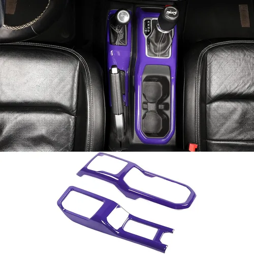Miniatura 11 de Consola Central 4WD Panel de Cambio de Marchas y Portavasos para 2018-2024+ Jeep Wrangler JL JLU Gladiator JT (Azul)