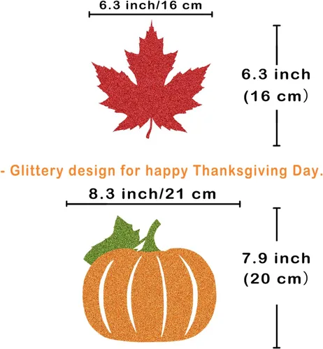 Miniatura 2 de Decoraciones de Acción de Gracias: Cartel brillante de agradecimiento y bendición, guirnalda de hojas de otoño para decoración de Acción de Gracias