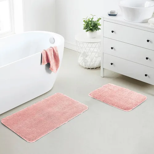 Miniatura 21 de YHF - Alfombras de baño de 20 x 32 pulgadas, extra gruesas y suaves, de microfibra peluda, lavables a máquina, alfombras de baño absorbentes, tapete