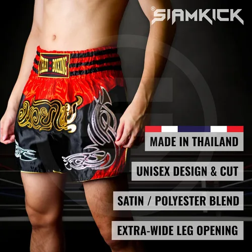 Miniatura 2 de Pantalones cortos retro de Muay Thai para hombres y mujeres, boxeo, kickboxing, alto grado, MMA, ropa de entrenamiento
