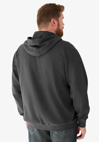 Miniatura 2 de KingSize - Chaqueta de forro polar con capucha y cremallera frontal para hombre