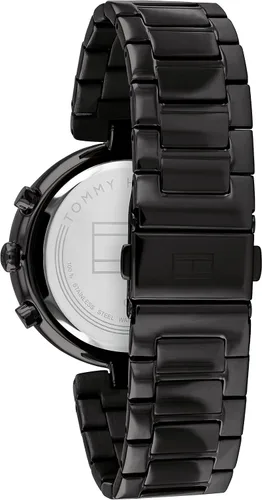 Miniatura 3 de Tommy Hilfiger Reloj de pulsera multifunción de cuarzo para mujer de acero inoxidable y eslabones modelo 1782390 Negro Reloj de cuarzo