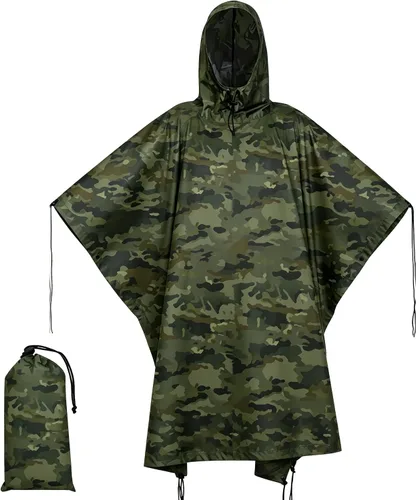 Miniatura 4 de Poncho de lluvia de camuflaje, abrigo impermeable multiusos
