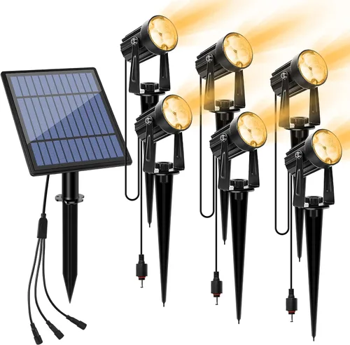 Miniatura 15 de APONUO Luces Solares de Metal para Exteriores, Luces Solares para Exteriores Impermeables, Foco Solar para Paisaje para Iluminación de Jardín