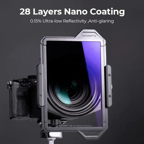Miniatura 7 de K&F Concept Filtro de lente ND GND8 (3 paradas) de 3.937 x 5.906 in, revestimiento de 36 capas, filtro de densidad neutra graduado duro para lente