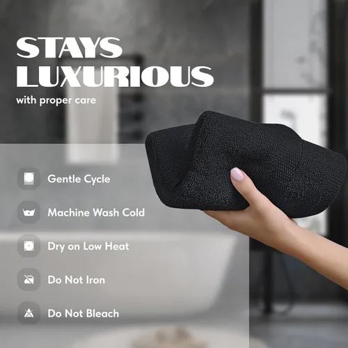 Miniatura 6 de Toallas de mano blancas clásicas para baño [paquete de 12] Toallas de mano de algodón a granel para gimnasio, cocina y spa, 16x27 pulgadas, toallas