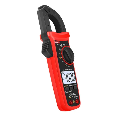 Miniatura 5 de UNI-T Abrazadera digital UT201+, corriente CA True RMS HVAC Volt Amp Ohm medidor abrazadera en multímetro, rango automático 4,000 cuentas NCV AC DC