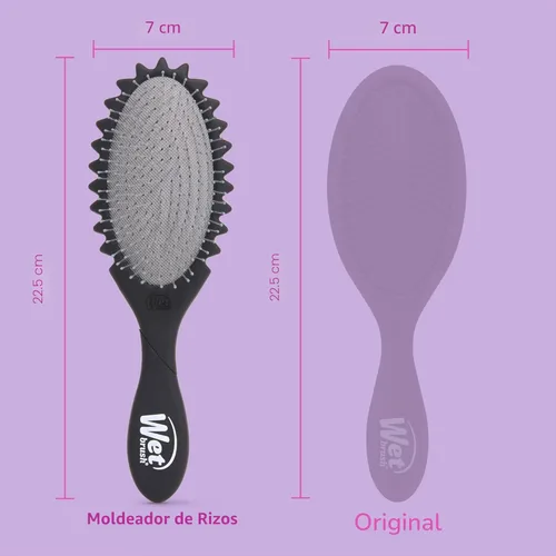 Miniatura 8 de Wet Brush Cepillo desenredante para rizos, negro, definición de rizos para tipos de cabello rizado y enrollado, cerdas IntelliFlex desenredan