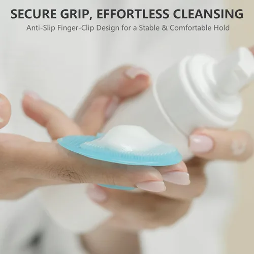 Miniatura 5 de BEAUTAIL - Cepillo de limpieza facial manual de silicona para hombres y mujeres, 6 unidades, exfoliante facial suave, cepillo facial exfoliante