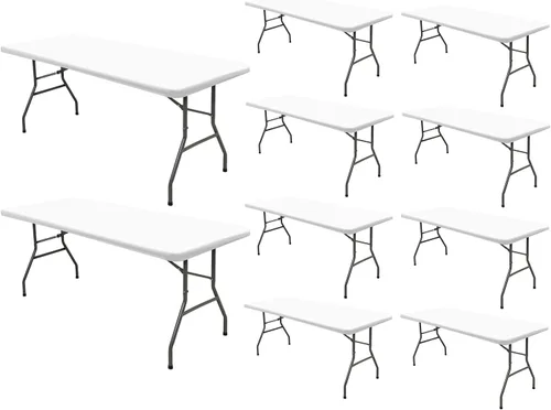 Miniatura 50 de Pack de 6 manteles de picnic elásticos ajustados para mesas rectangulares de 6 pies, impermeables, lavables, de spandex para patio, plegables