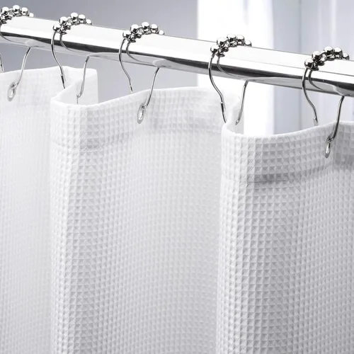 AmazerBath - Cortina de ducha extralarga de 96 pulgadas, cortina de ducha de nido de abeja blanca extralarga, cortinas de ducha de tela para baño,