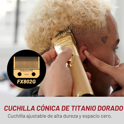 Miniatura 6 de BaBylissPRO FX+ - Cortapelos profesionales para barba para hombres, totalmente metálicos, batería de litio con 3 horas de duración