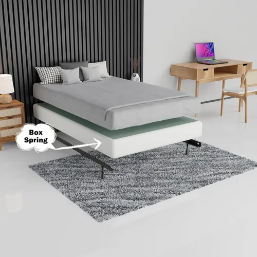 Miniatura 3 de Spring Coil, Somier de madera resistente de 8 pulgadas para soporte de colchón, base de madera natural duradera y fácil de montar, para cama